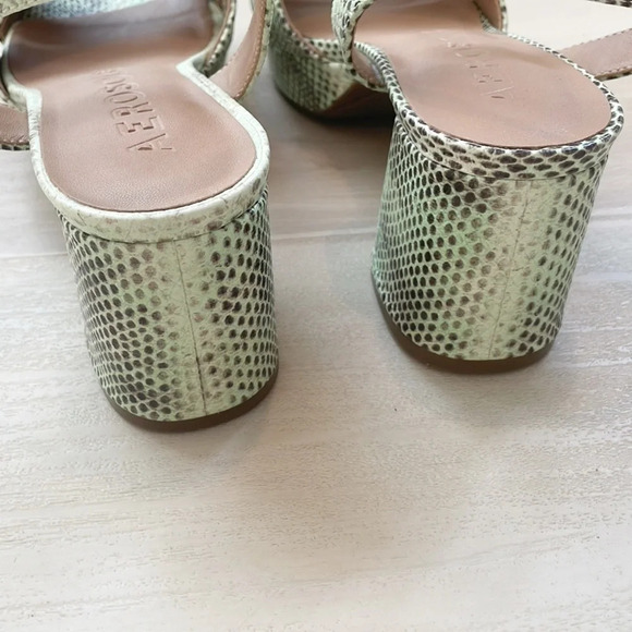 Aerosoles Comfortable Crisscross Platform Sandal in Gleam Snake Embossed Leather - Picture 7 of 8